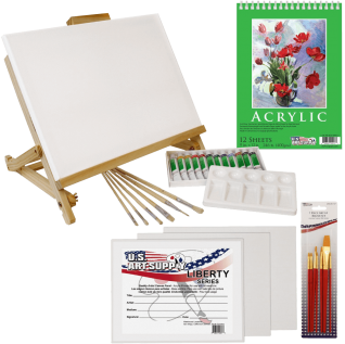 Acrylic painting table easel set