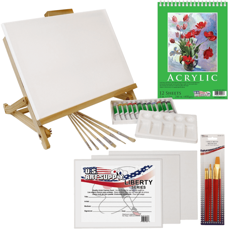 Acrylic painting table easel set